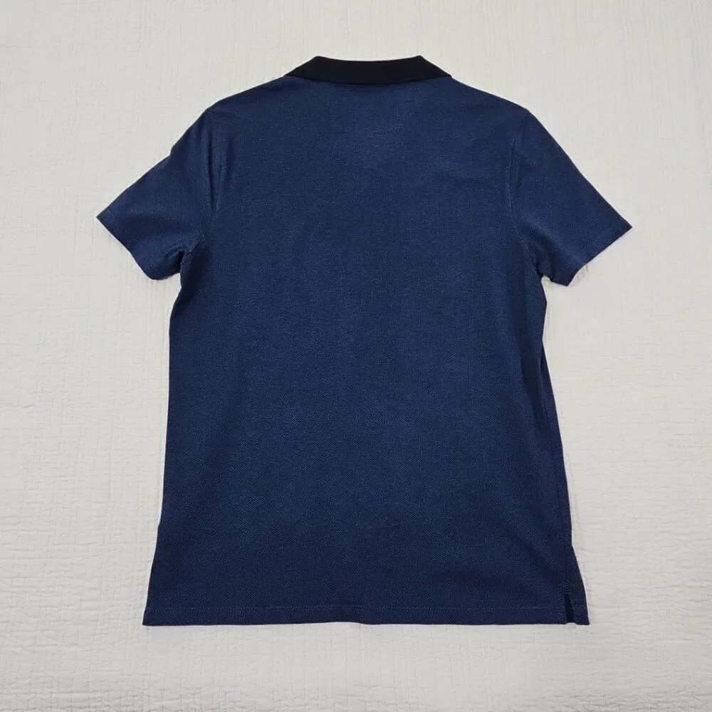 Banana Republic Luxury Touch Polo Tennis Golf Shirt‎ Men's M Medium Blue EUC LN